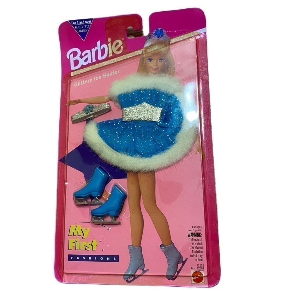 Vintage Barbie My First Fashions Glittery Ice Skater Outfit NEW Mattel Blue